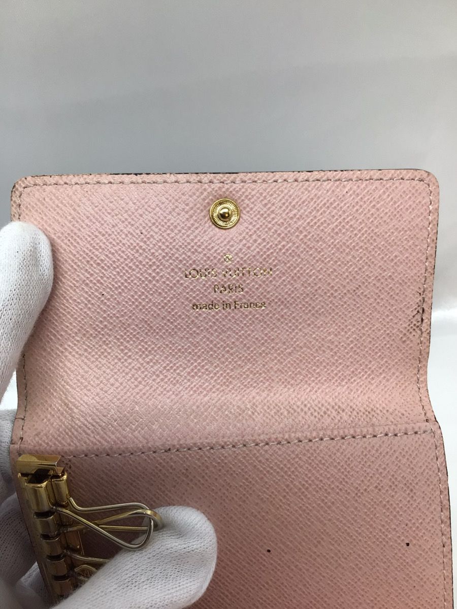 【極美品】ルイヴィトン ダミエ ミュルティクレ6 6連 キーケース ピンク LOUIS VUITTON - 美品 ルイヴィトン ダミエ ミュルティクレ6