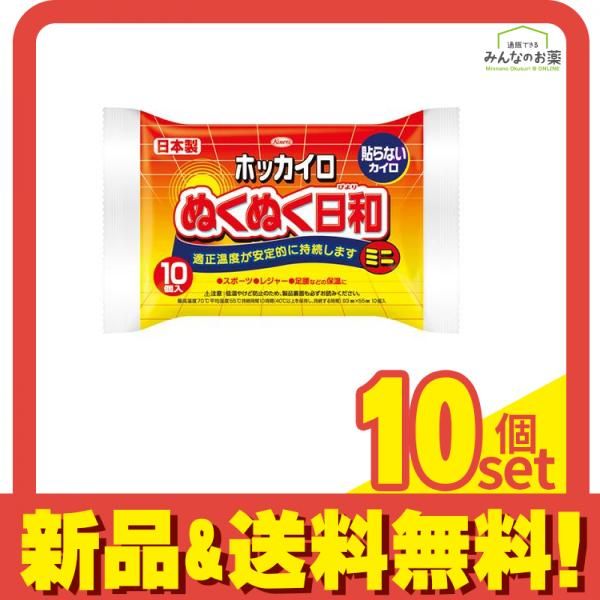 ホッカイロ ぬくぬく日和 貼らないタイプ ミニ 10個入 10個セット