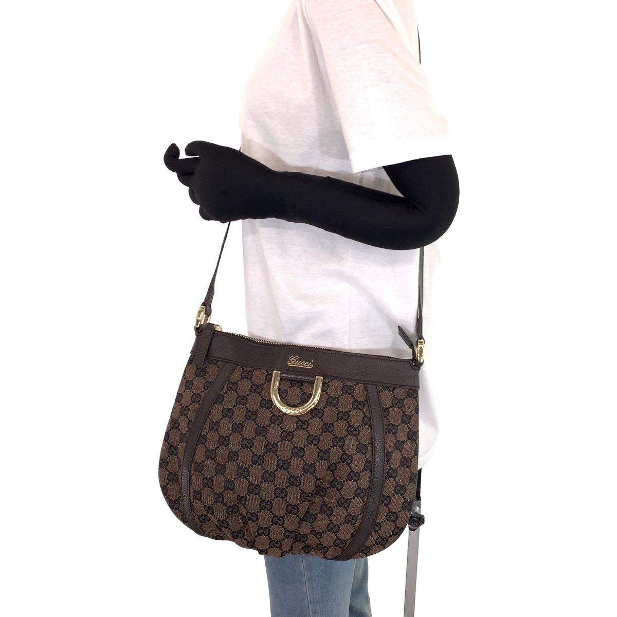 グッチ GUCCI ショルダーバッグ アビー GGキャンバス 265691 ブラウン