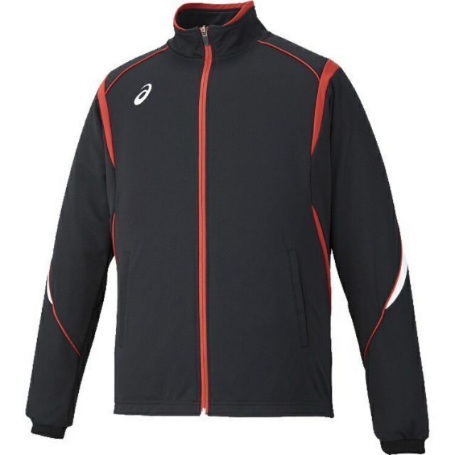 asics アシックス KNIT JACKET ブラツクxレツド O XAT143 9023 | スポーツ メンズ O ブラック 黒 レッド 赤 服 衣類 衣料品ウェア ウエア フィットネスウェア アウター ジャケット 長袖 吸汗速乾性 消臭