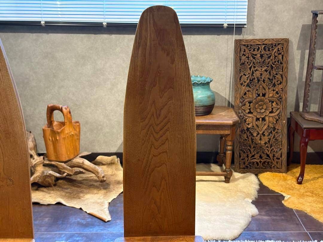 ② 希少 レトロ 無垢材 ヴィンテージ カフェ 店舗什器 ハイバック  