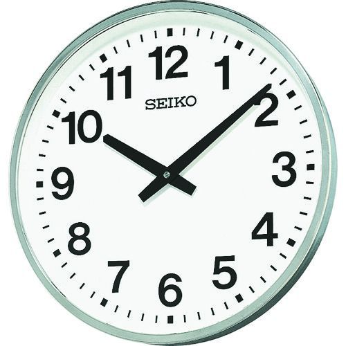 ＳＥＩＫＯ　大型屋外防雨型オフィスクロック　直径４５０×７８　金属枠