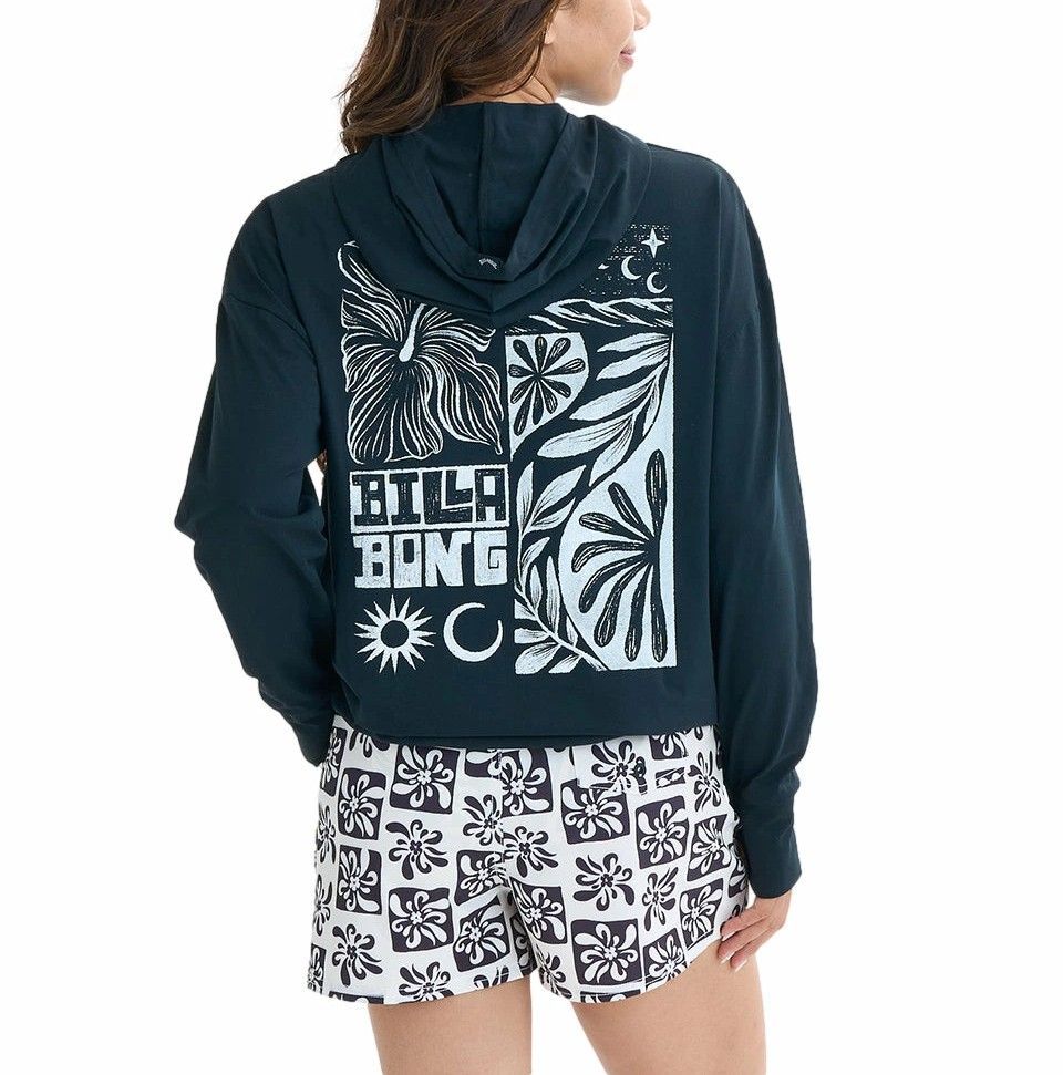 2025春夏 BILLABONG ビラボン 水陸両用 MORFY ZIP UP HOODED RASHGUARD ジップラッシュガード BLK レディース BF01C852