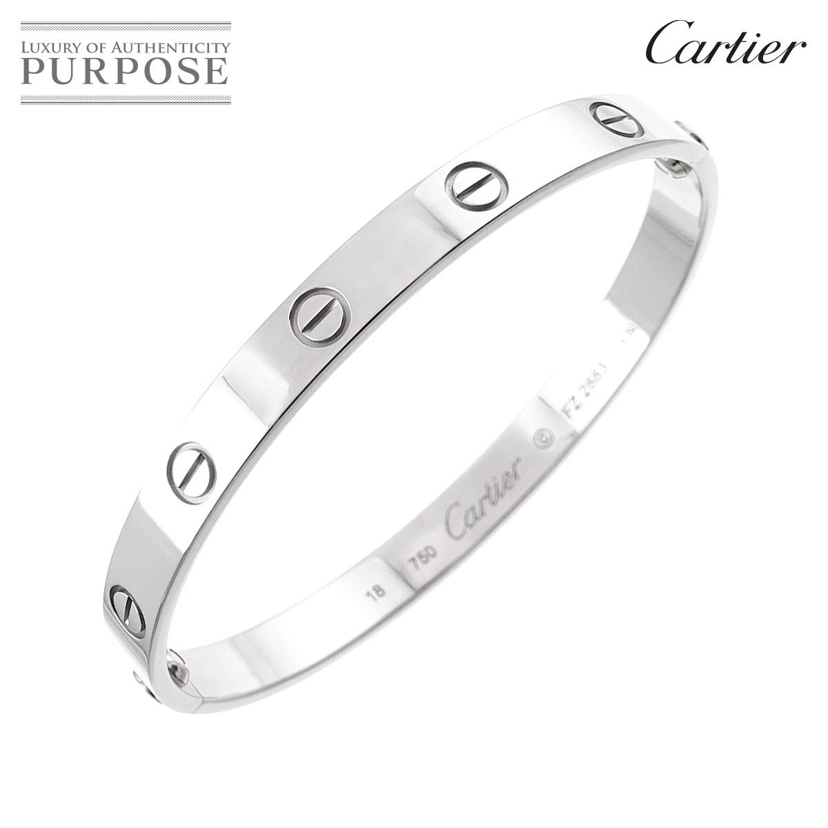 カルティエ Cartier ラブ ブレス #18 K18 WG ホワイトゴールド 750  