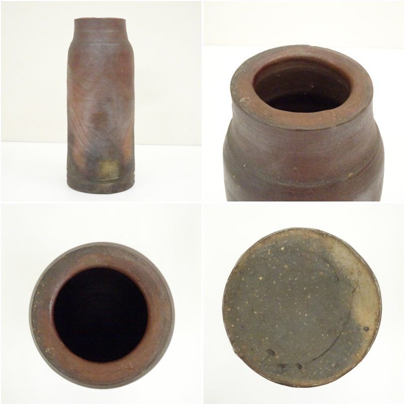 備前焼 吉本正造 花入（共箱） 花入れ 茶道 茶道具 花瓶 花器