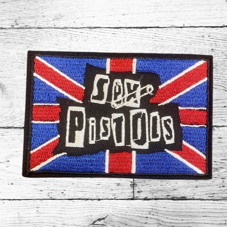 350 刺繍ワッペン セックス・ピストルズ アイロンプリント アップリケ