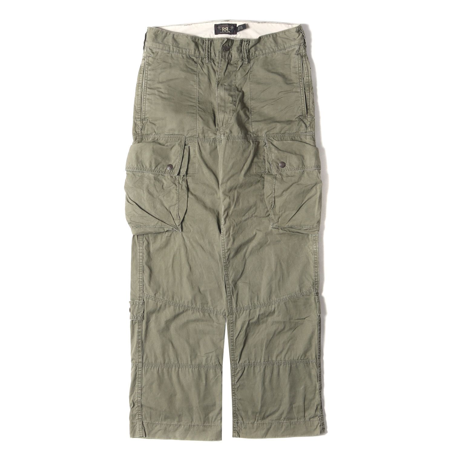 RRL ダブルアールエル パンツ サイズ:30×30 ヴィンテージ加工 ミリタリー カーゴパンツ オリーブ ラルフローレン ボトムス ズボン【メンズ】
