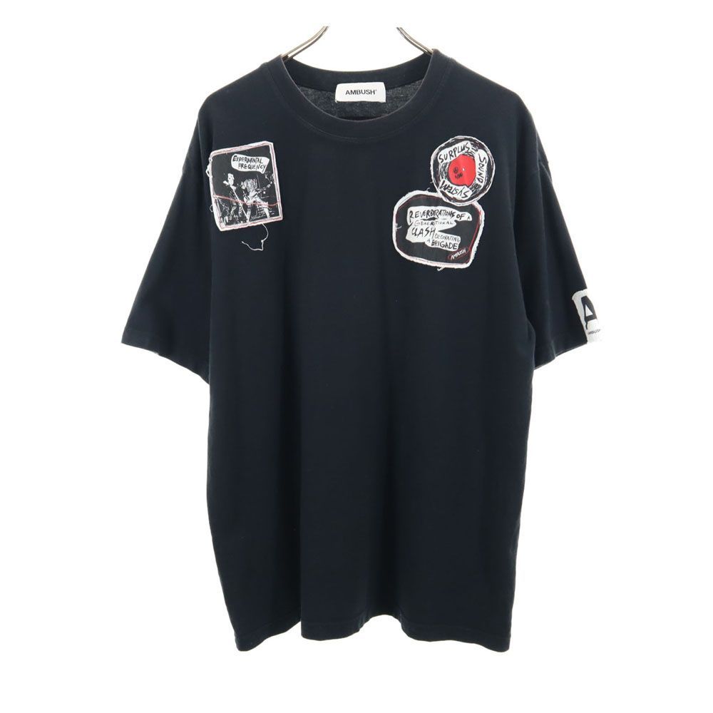 アンブッシュ 日本製 プリント 半袖 Tシャツ 3 ブラック AMBUSH メンズ 古着 【240407】 メール便可