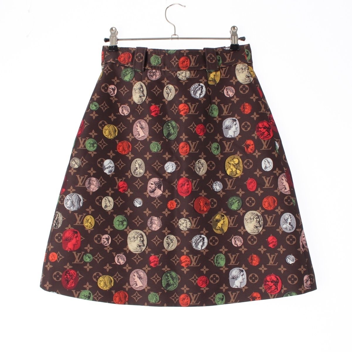 Louis Vuitton 膝丈スカート ルイヴィトン 21年 フォルナセッティ モノグラム ひざ丈