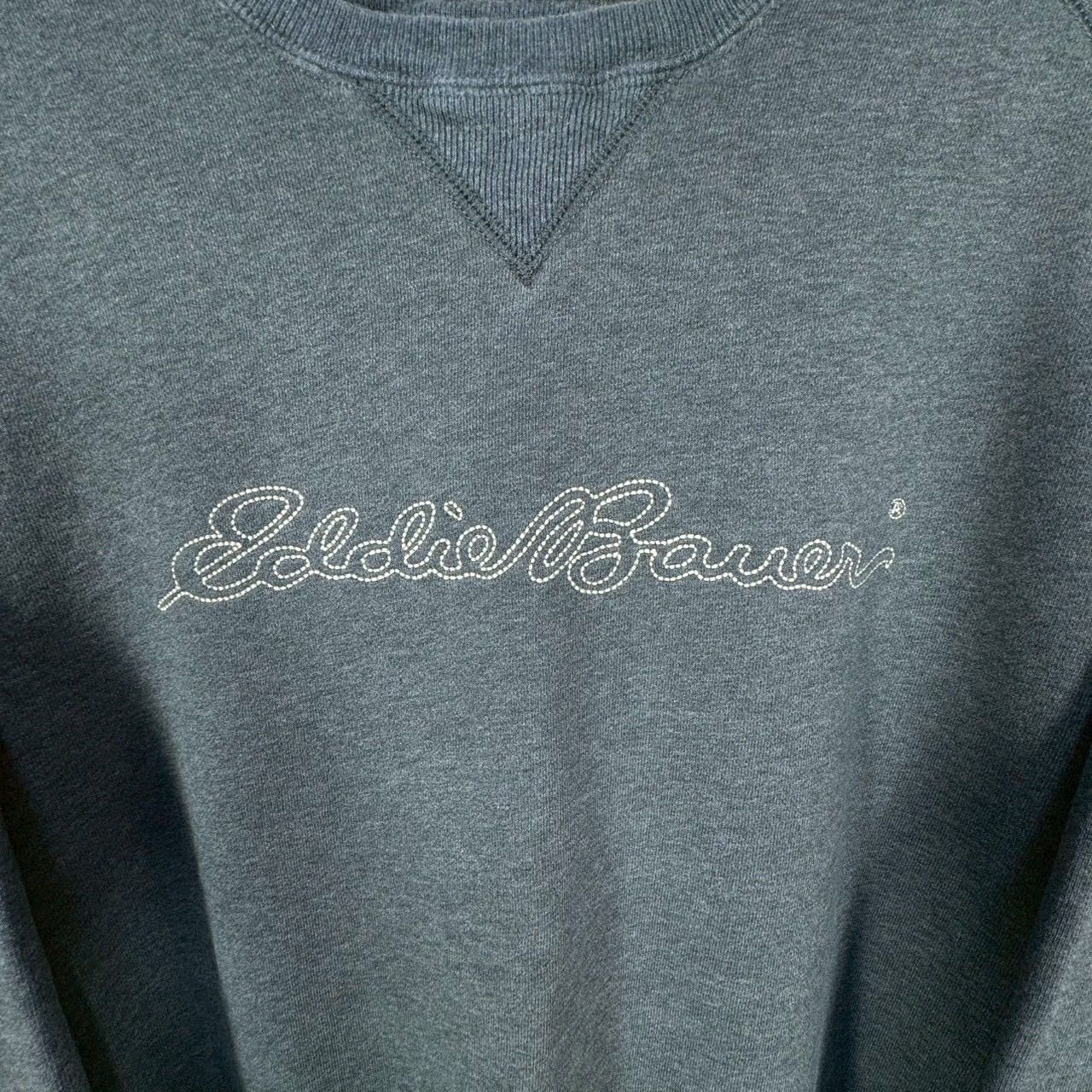 OLD Eddie Bauer 90s エディーバウアー Vガゼット ラグラン 肉厚 厚地 