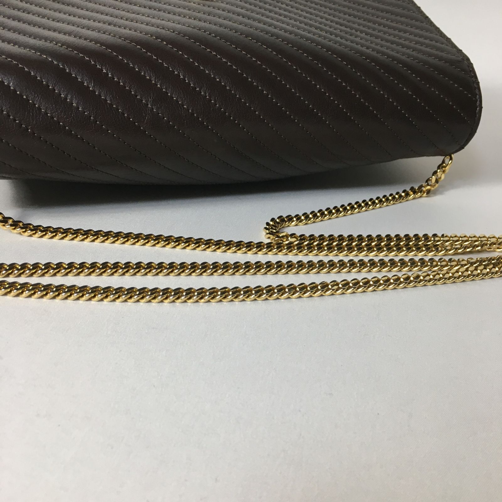 2506-290｜美品｜セリーヌ ショルダーバッグ ダークブラウン コイン金具 2506-290｜美品｜セリーヌ ショルダーバッグ ダークブラウン