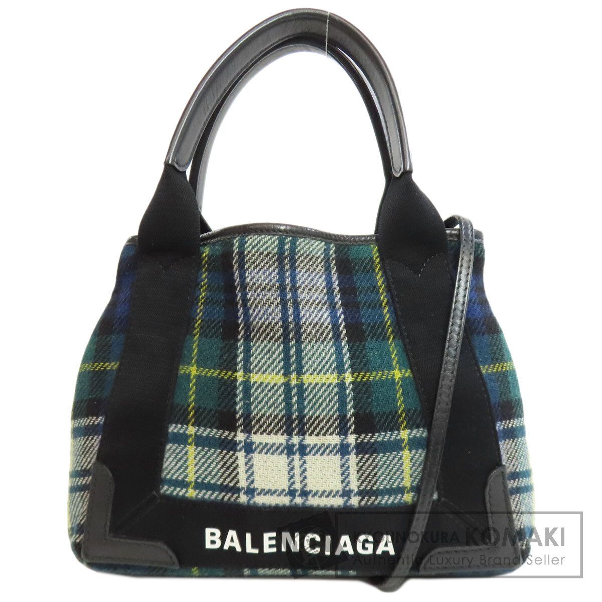 3/11 最大5万円クーポン】BALENCIAGA バレンシアガ ネイビーカバス XS 