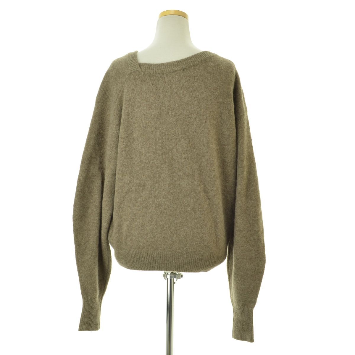 CLANE】11106-1102 DEFORM BOAT NECK YAK KNIT TOPS長袖ニットセーター