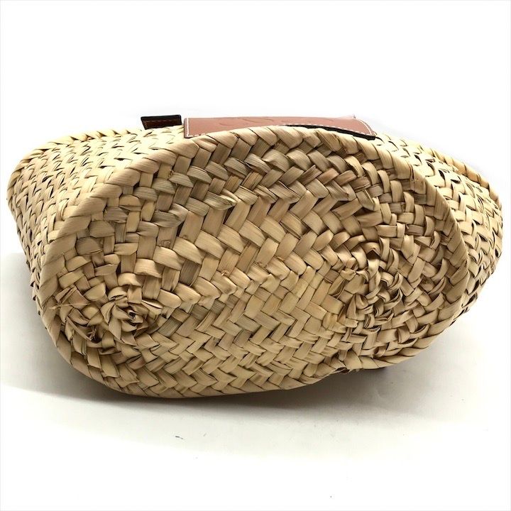 LOEWE カゴバッグ ストロー レザー LOEWE かごバッグ スモール バスケット ストロー レザー LOEWE