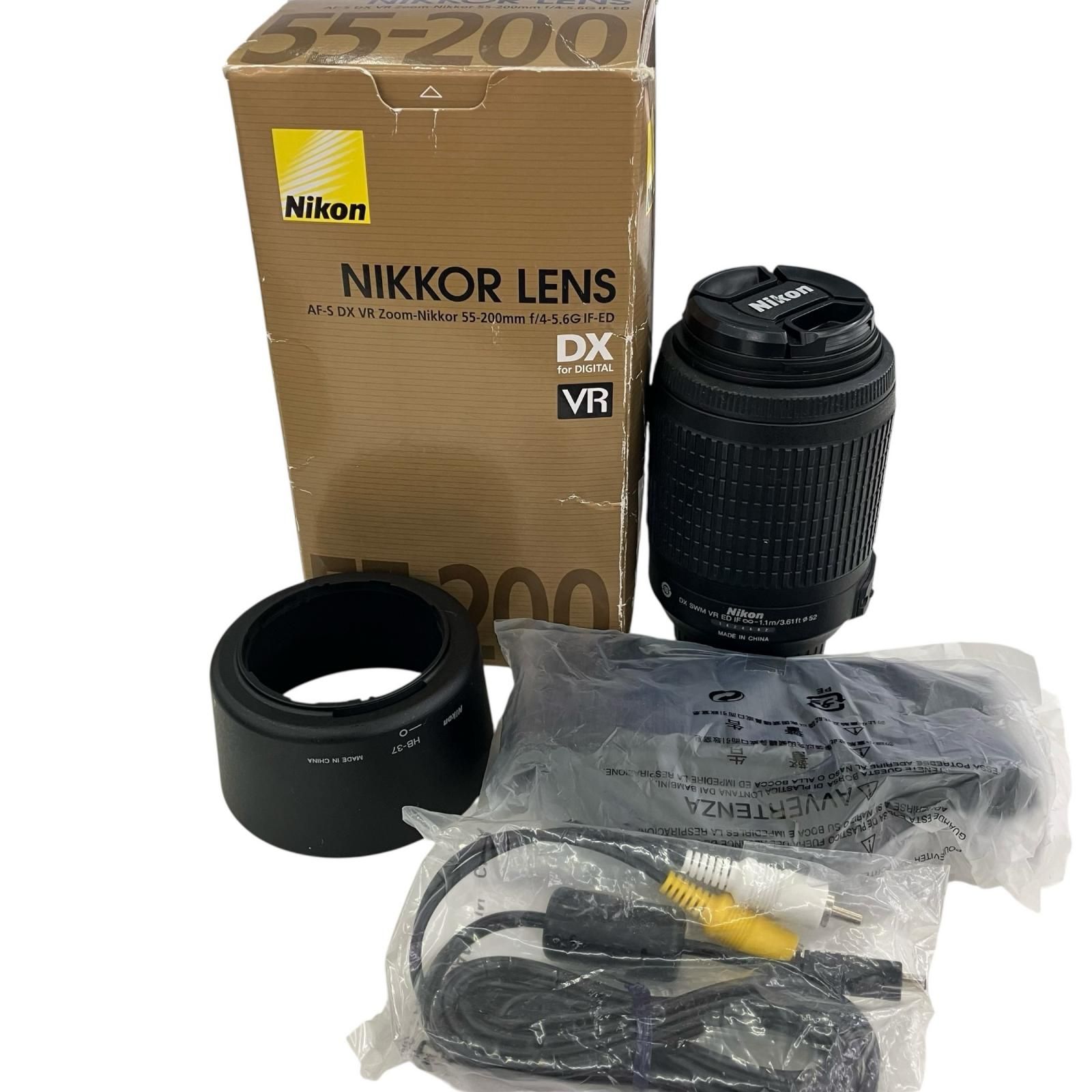 ニコン Nikon AF-S 55-200m☆望遠レンズ☆レンズフード付き Nikon AF-S DX NIKKOR 55-200mm レンズ フード付き Nikon ズームレンズ