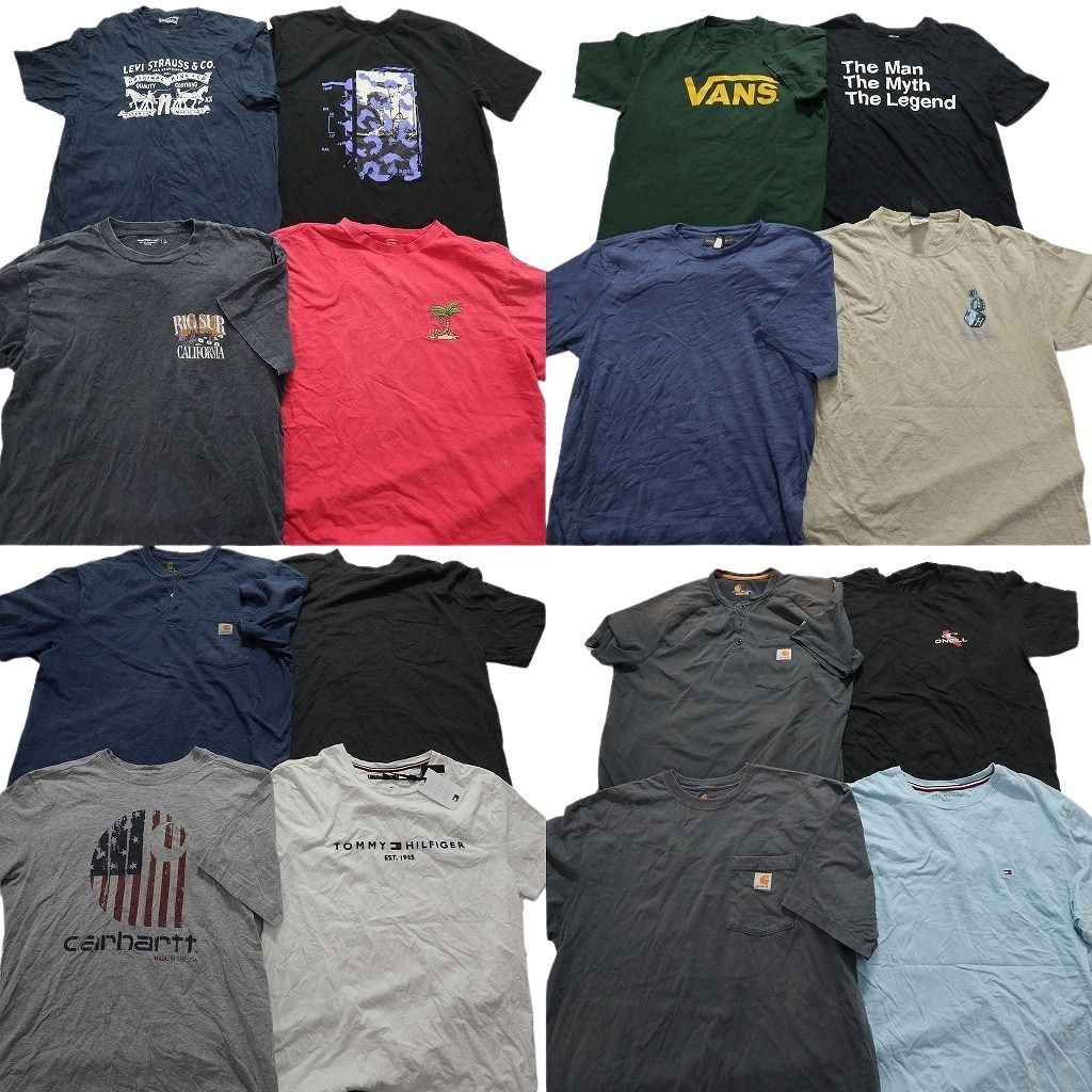 古着卸 ブランドMIX 半袖Tシャツ 16枚セット メンズ Ｍ |Ｌ リーバイス ディッキーズ 古着 NA2703