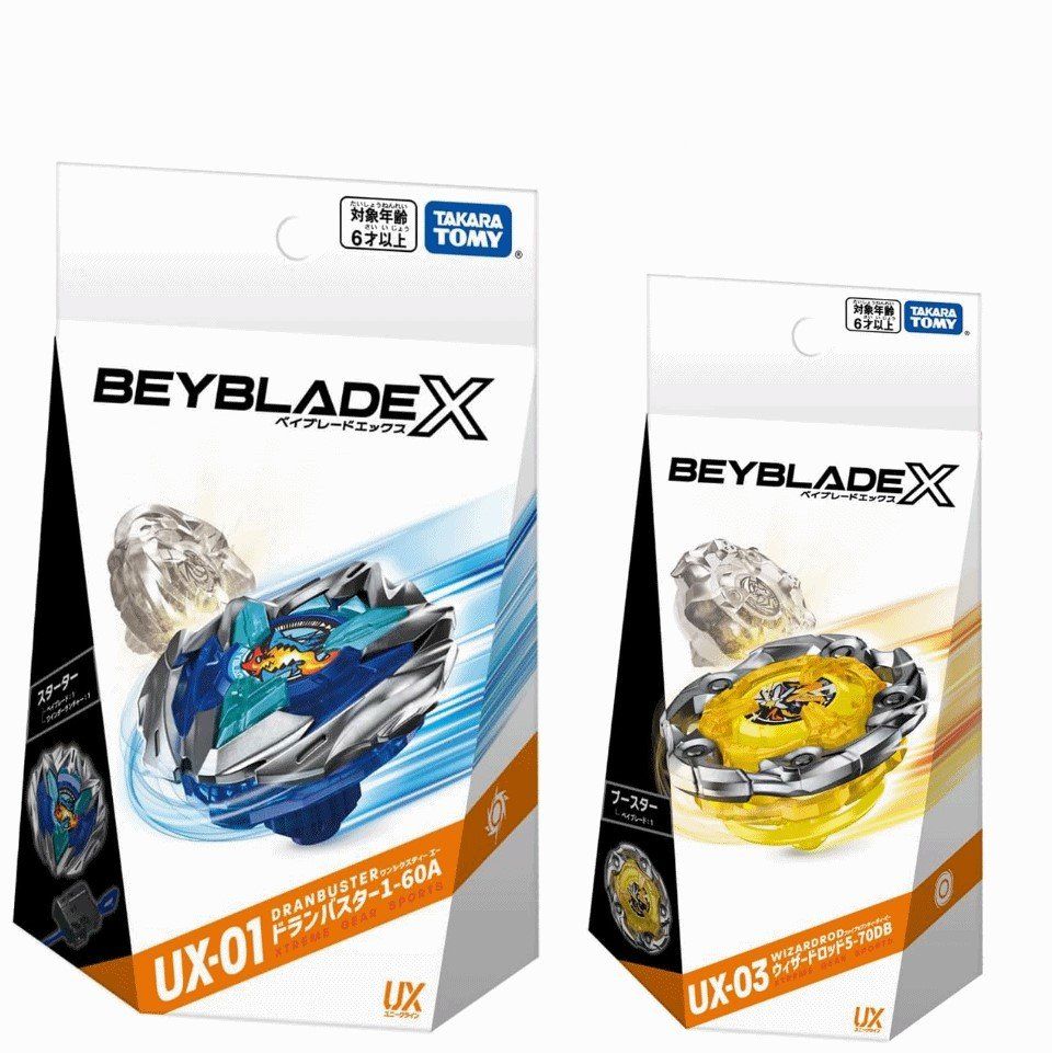 BEYBLADE X ベイブレードX UX-01 スターター ドランバスター 1-60A + UX-03 ブースター ウィザードロッド5-70DB