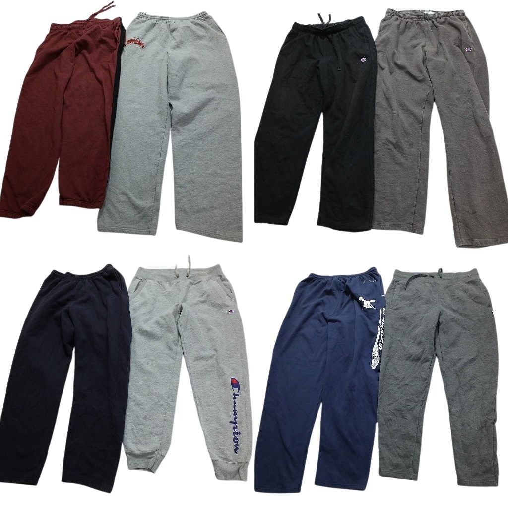 古着卸 まとめ売り チャンピオン スウェット パンツ 8枚セット メンズ Ｌ |XL ジョガーパンツ トレーニングパンツ 古着 NC0821