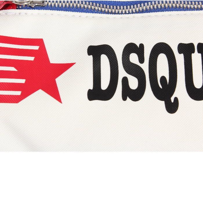 DSQUARED2 ディースクエアード ダッフル バッグ ホワイトマルチ