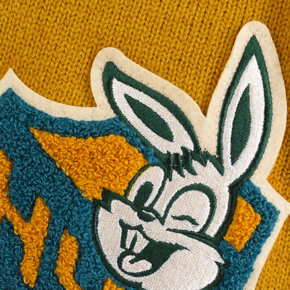 ヒス カーディガン RABBIT HEAD ワッペンレタード