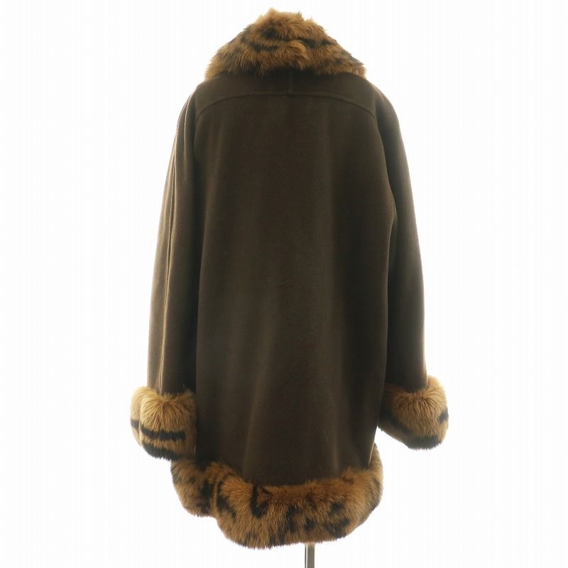 伊太利屋】イタリヤ ウール 毛皮 ブラック ジャケット コート 伊太利屋