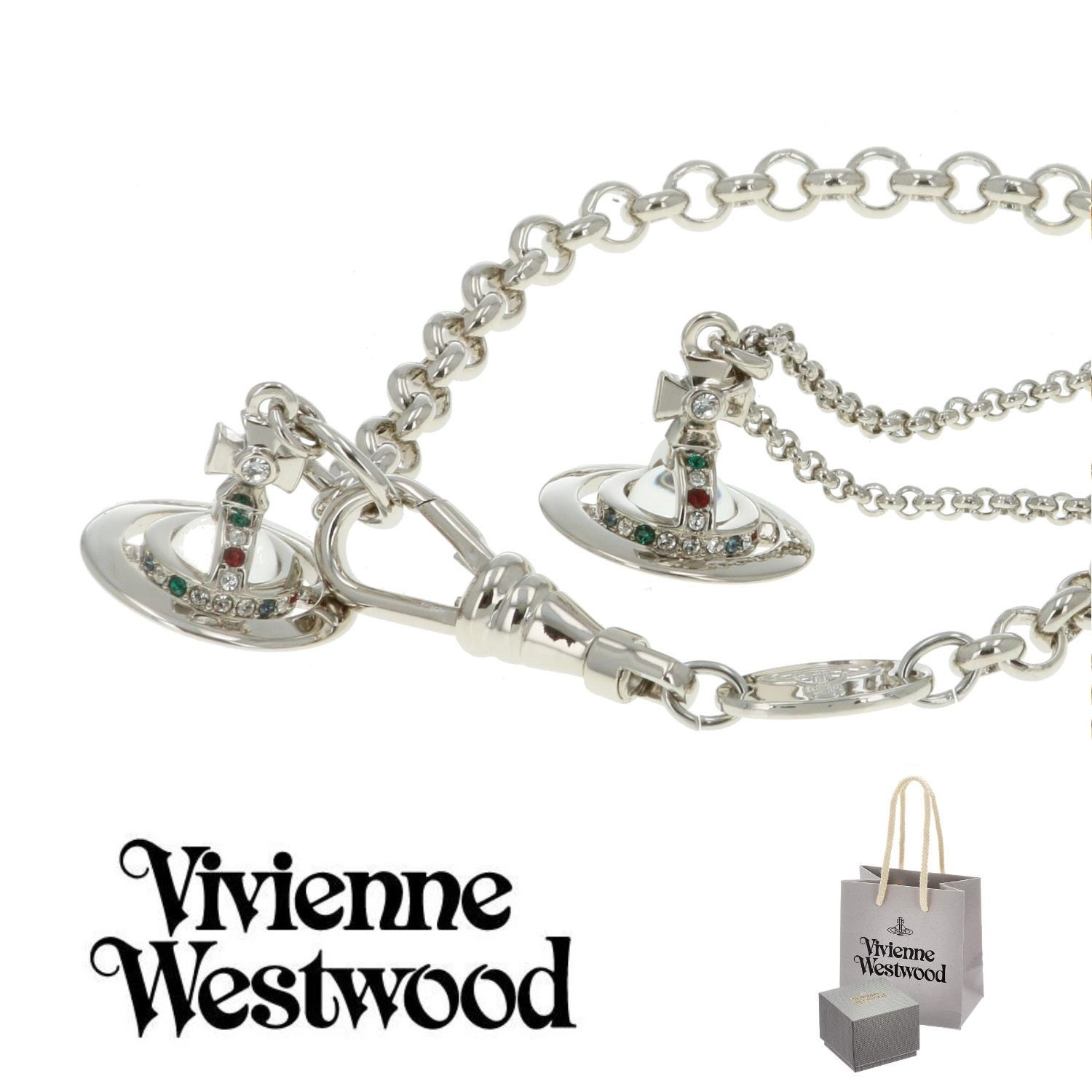 Vivienne Westwood ヴィヴィアン ヴィヴィアンウエストウッド NEW PETITE ORB ニュー プティット プチ オーブ ペンダント ネックレス ブレスレット セット 63020098 61020057 女性 レディース