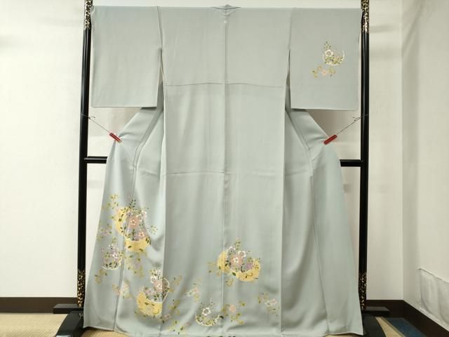 ［4353］訪問着 美品 雪輪花文 金銀彩 逸品 正絹 着物 袷 4353］訪問着 美品 雪輪花文 金銀彩 逸品 正絹 着物 袷 - メルカリ