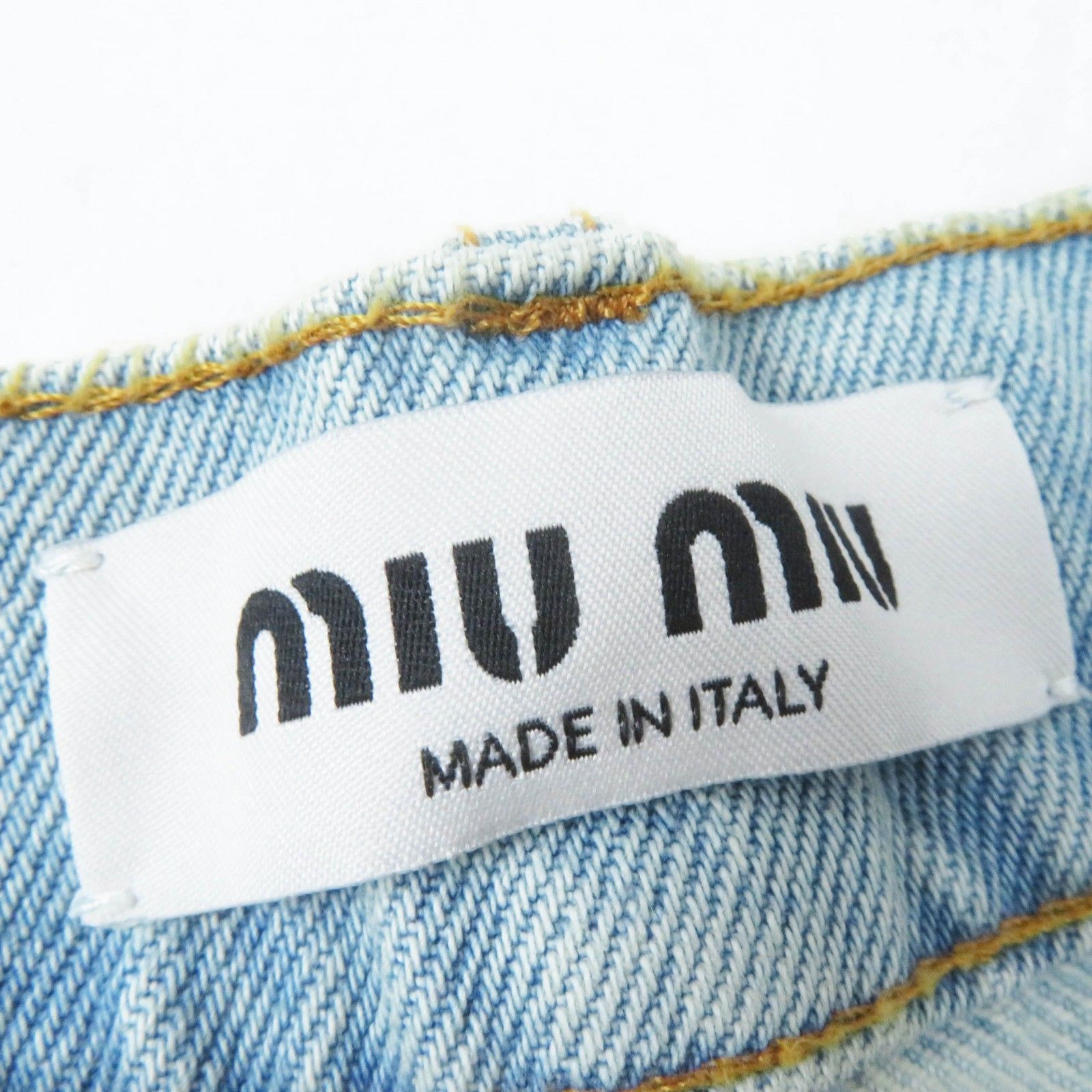 極美品◎MIUMIU ミュウミュウ 2022年製 GWP439 コットン ロゴ カット