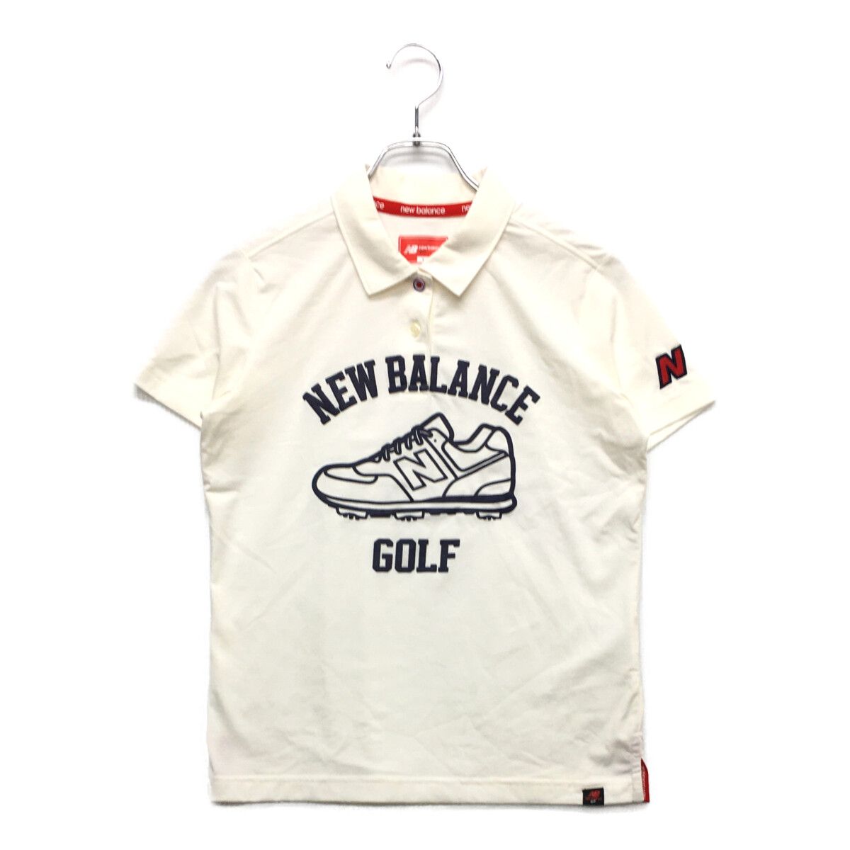 中古 レディース ニューバランスゴルフ New Balance golf 半袖ポロシャツ 1(M) 白  ホワイト