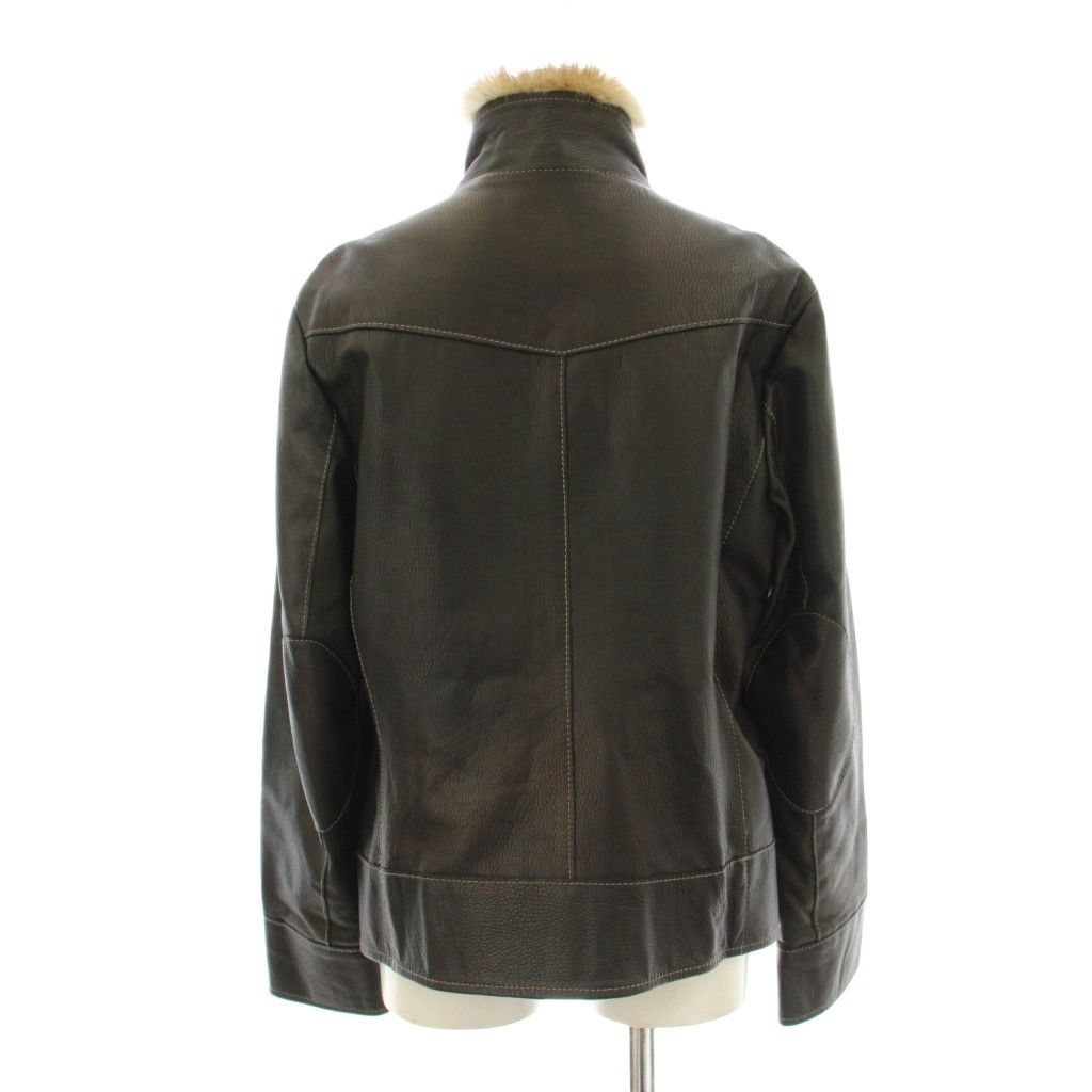 Max &Co シープスキン レザージャケット BOUTIQUE マックス&コー MAX&CO. レザージャケット スタンドカラー ジップ