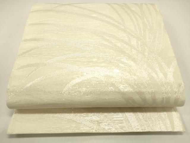 平和屋着物＊夏物　六通柄　本袋帯　露草文　銀糸　正絹　逸品　DAAX5904cm 平和屋着物＊夏物 六通柄 本袋帯 露草文 銀糸 正絹 逸品 DAAX5904cm