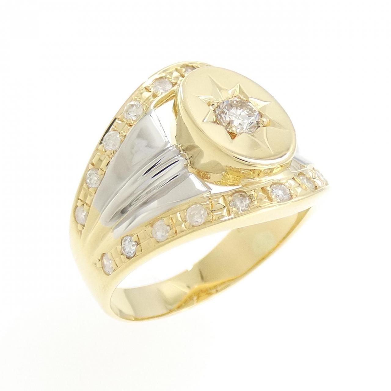K18YG|PT900 ダイヤモンド リング 0.70CT