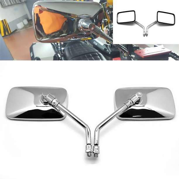 ナポレオン ミラー 10mm 汎用 正ネジ ショート メッキ スクエア