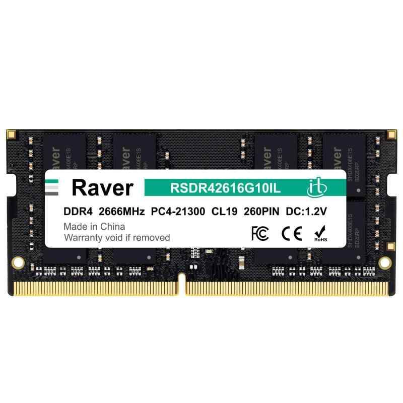 ノートPC用メモリ 16GB PC4-21300(DDR4-2666) SODIMM Raver 1.2V