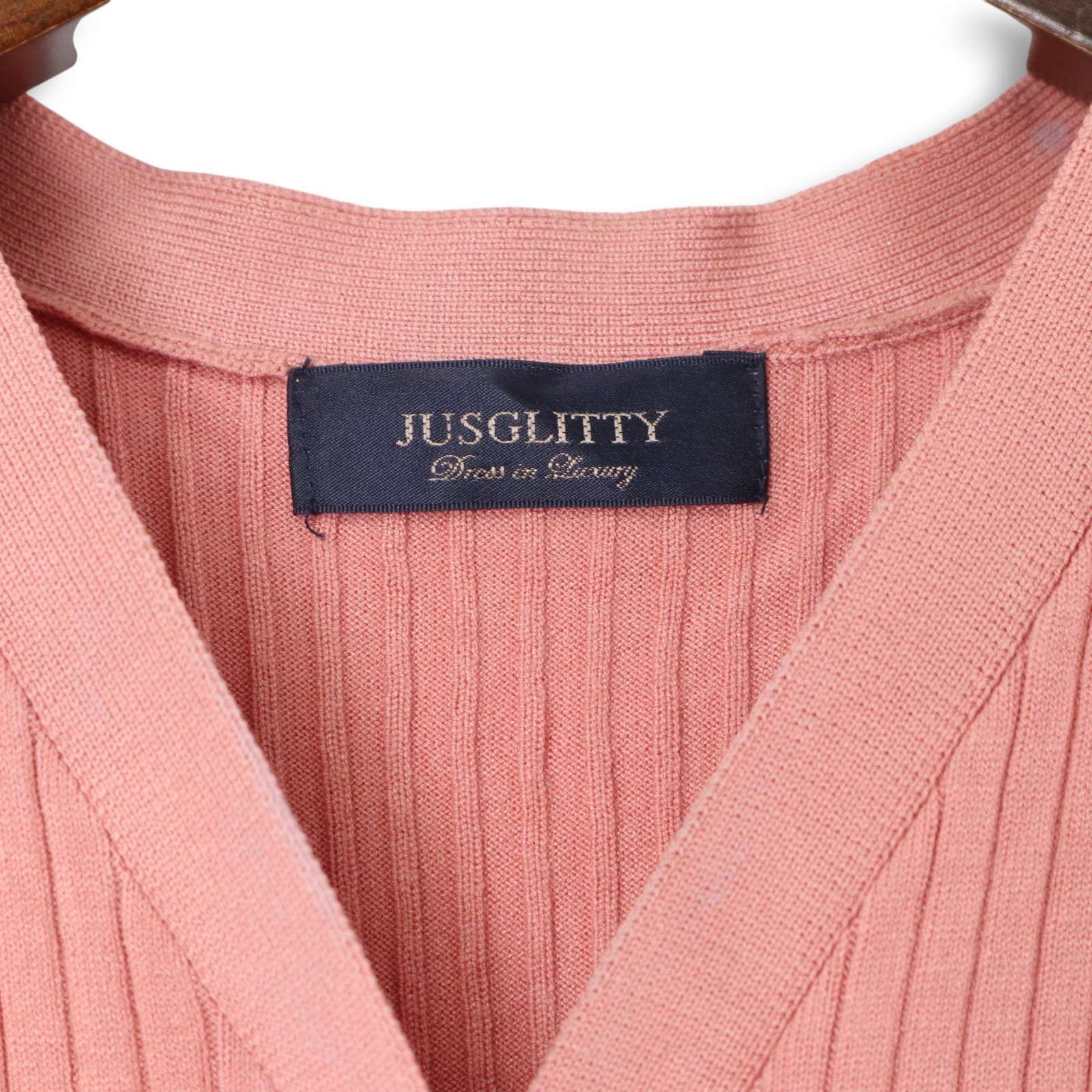 JUSGLITTY - HRT♡　JUSGLITTY ラメニット　新品未使用 JUSGLITTY（ジャスグリッティー）の「ラメラグランリブニット