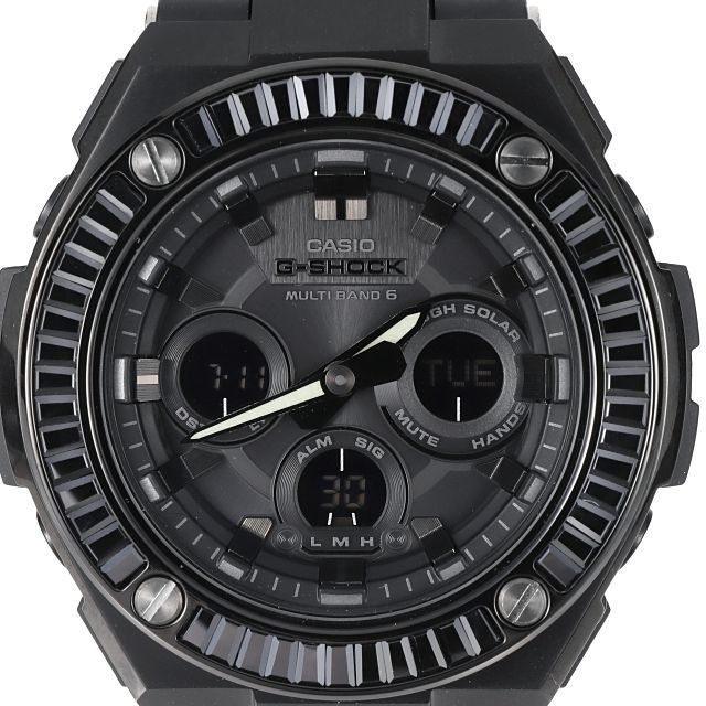 G-SHOCK GST w300 Gスチール G-Steel オールブラック バケットCZダイヤ ...