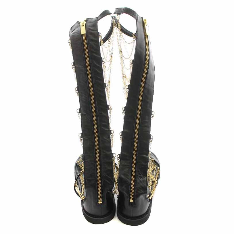 サカイ sacai 20SS サンダル ロング レザー シャークソール チェーン