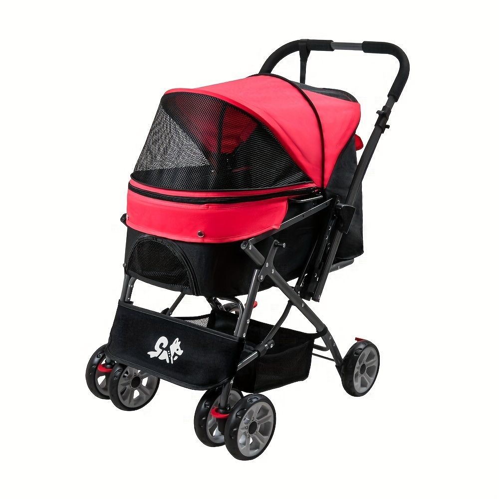 ペットカート ペットバギー 分離型 取り外し 折りたたみ 軽量 ペットキャリー 中型犬 多頭 猫 軽量 2way ストッパー付き 介護用 小型犬 持ち運び簡単 お出かけ 旅行 レッド グレー ブルー