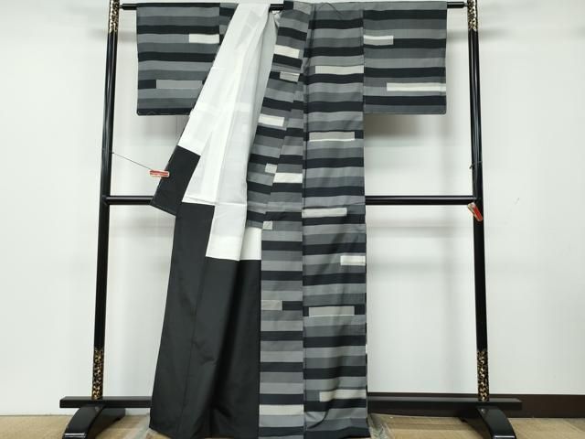 平和屋着物○紬 アンサンブル 横段文 正絹 逸品 CAAR8125vf - メルカリ 