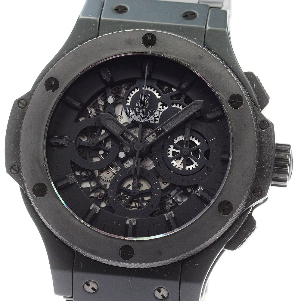 ウブロ HUBLOT 310.CM.1110.RX ビッグバン アエロバン オールブラック2 世界限定500本 自動巻き メンズ美品保証書付き_867335
