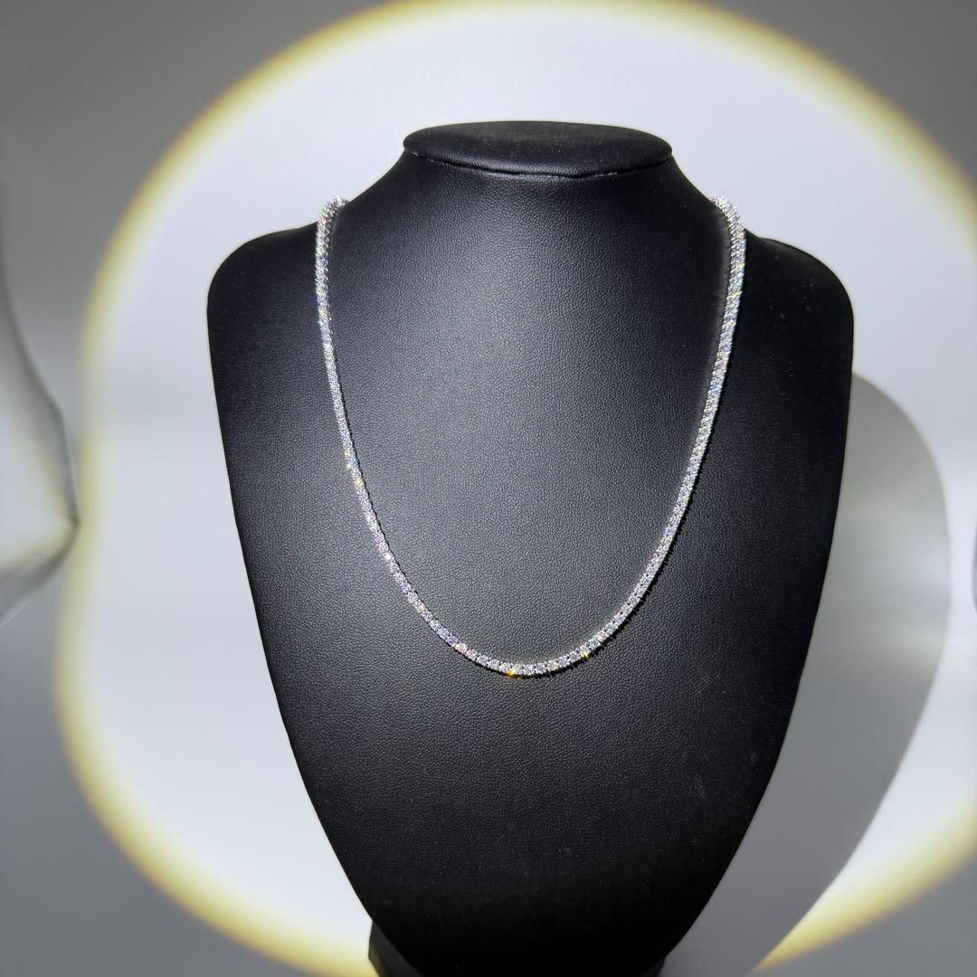 モアサナイト テニスネックレス 2mm 50cm シルバー925 - メルカリ
