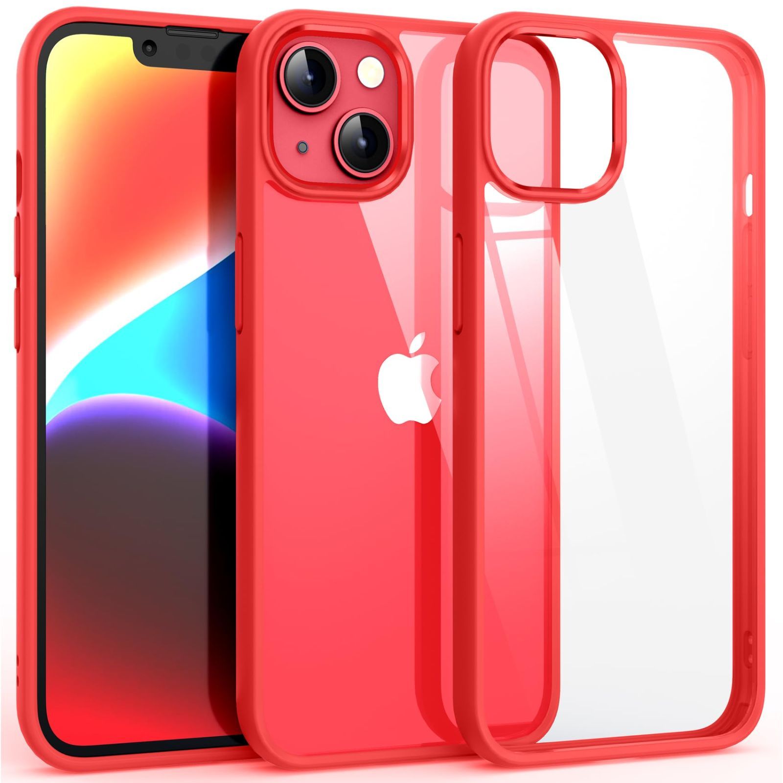 Supdeal iPhone 14用耐衝撃透明ケース 米軍MIL規格 SGS認証 黄ばみ防止 ワイヤレス充電対応 ストラップホール付き 耐久性 クリアで透明なハード背面パネル ソフトシリコンエッジ アイフォン14 ス