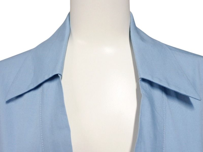  JIL SANDER ジルサンダー ロングワンピース サイズ32 ブルー コットン ポリウレタン 4 b 006663 その他 その他