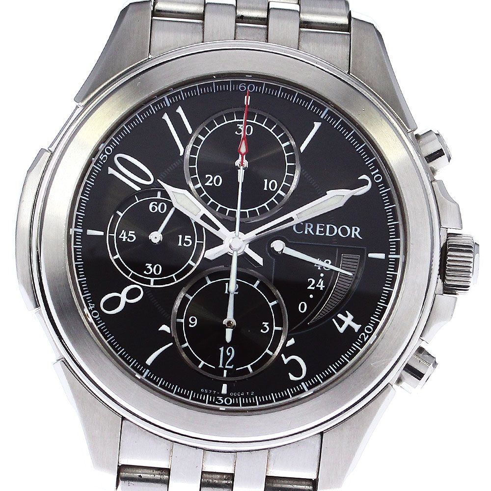 セイコー SEIKO 6S77-00B0/GCBK989 クレドール パシフィーク クロノグラフ 自動巻き メンズ_796774 - メルカリ