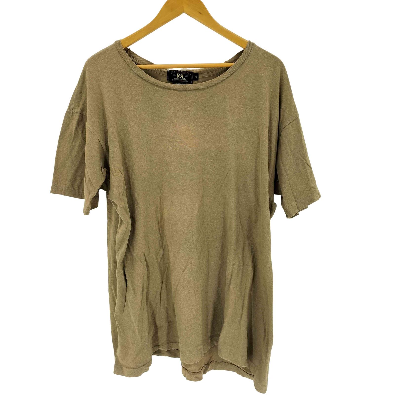 【美品】RRL 90s 三ツ星 プリントTシャツ ラルフローレン RRL - 90S RRL 三ツ星タグ USA製 高級トラックプリントコットンT