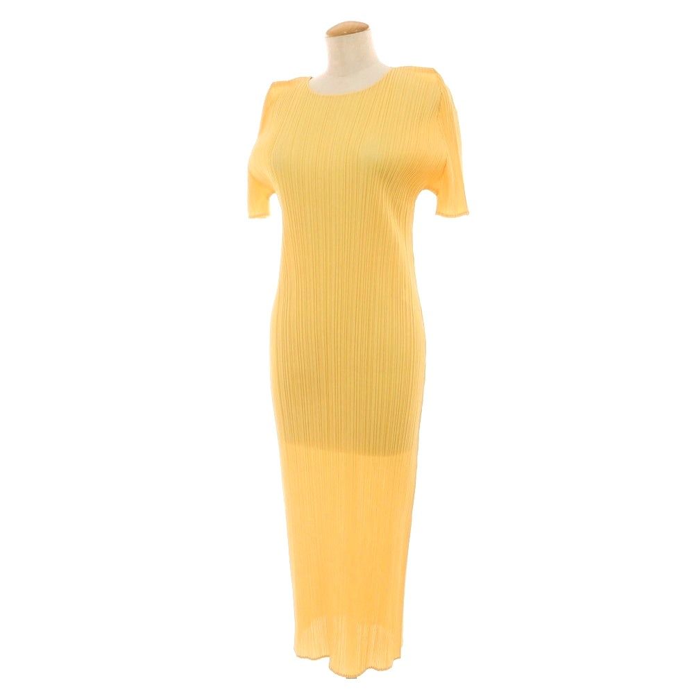 黄色半袖PLEATS PLEASEサイズ3 中古】プリーツプリーズ PLEATS PLEASE 2025年春夏 ポリエステル