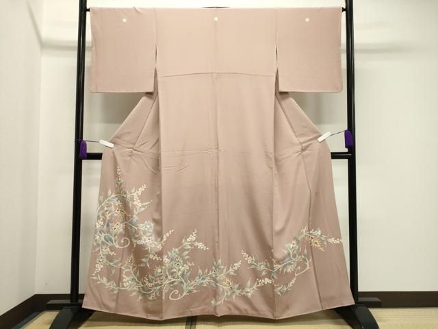 平和屋着物●本加賀友禅作家 牛坂源吾 色留袖 更紗花唐草文 暈し染め 正絹 CAAY8155gh