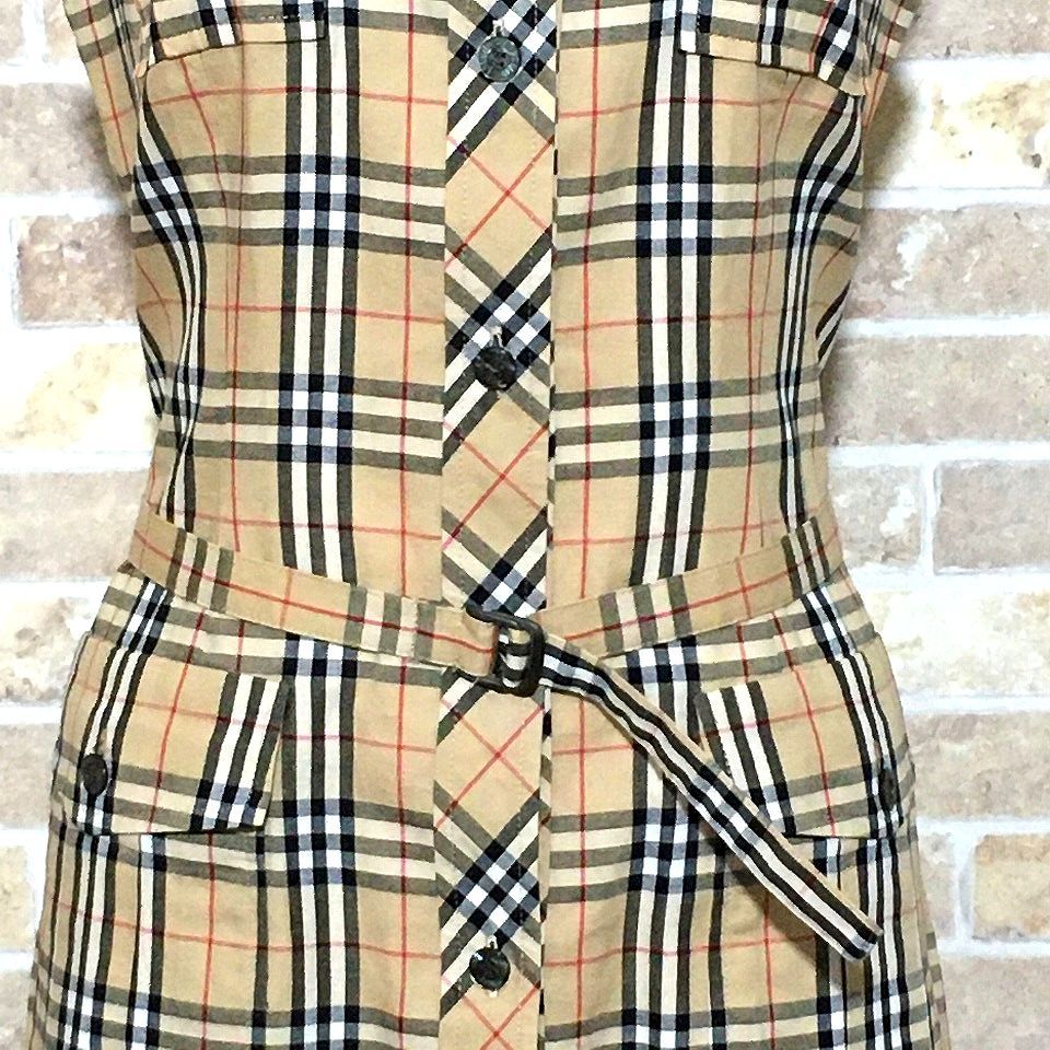 バーバリーブルーレーベル★チェック襟付きワンピース　38 新品タグ付き 中古・古着通販】BURBERRY BLUE LABEL (バーバリーブルー