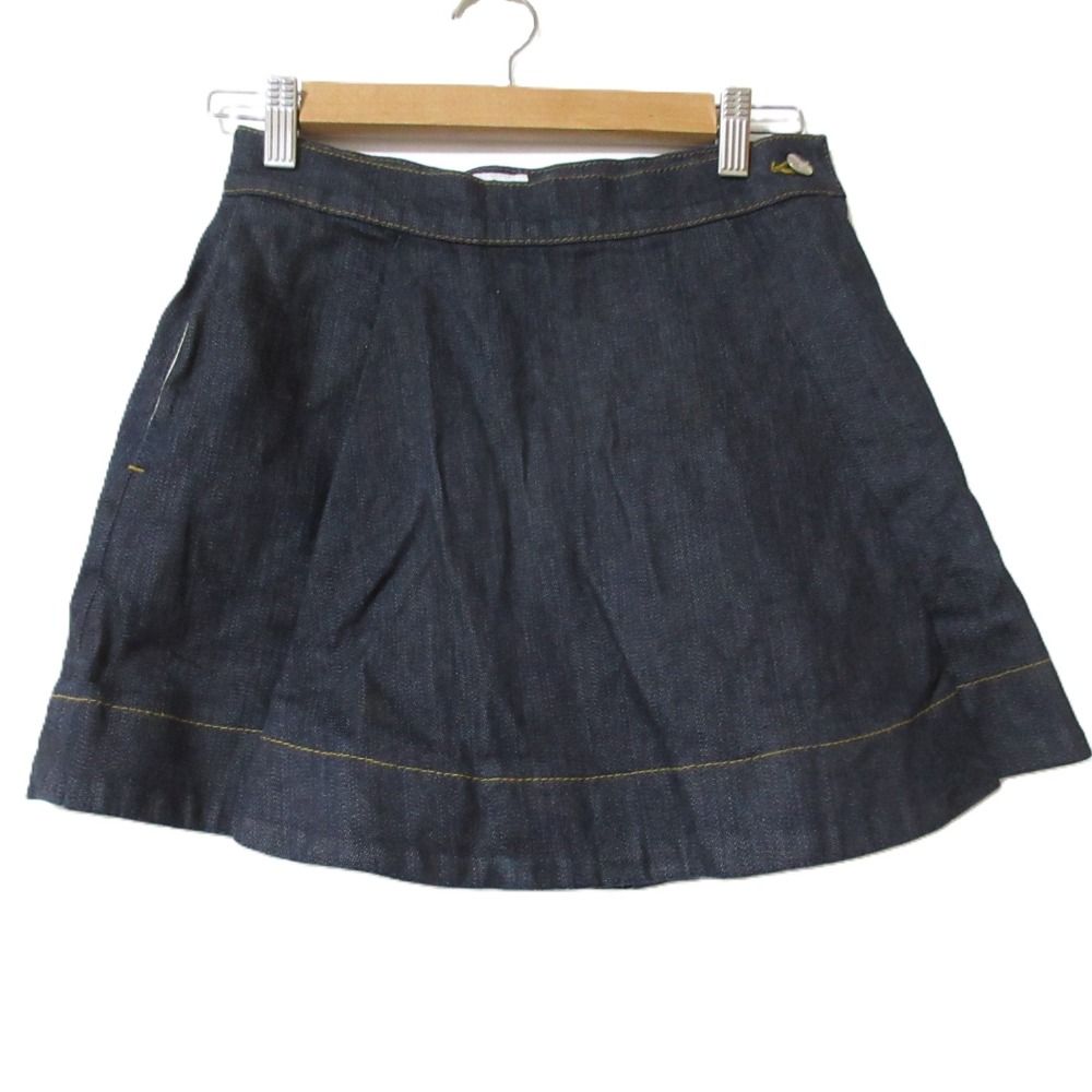 Vivienne Westwood ヴィヴィアンウエストウッド オーブ刺繍 デニムスカンツ ショートパンツ キュロット サイズ1 インディゴ レディース 古着