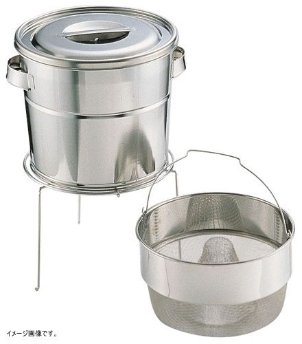 18-8バケットII洗いカゴタイプ 18L 荒目 18-8 バケット2 水切りタイプ （とんがりダストバスケット式） 18L 荒